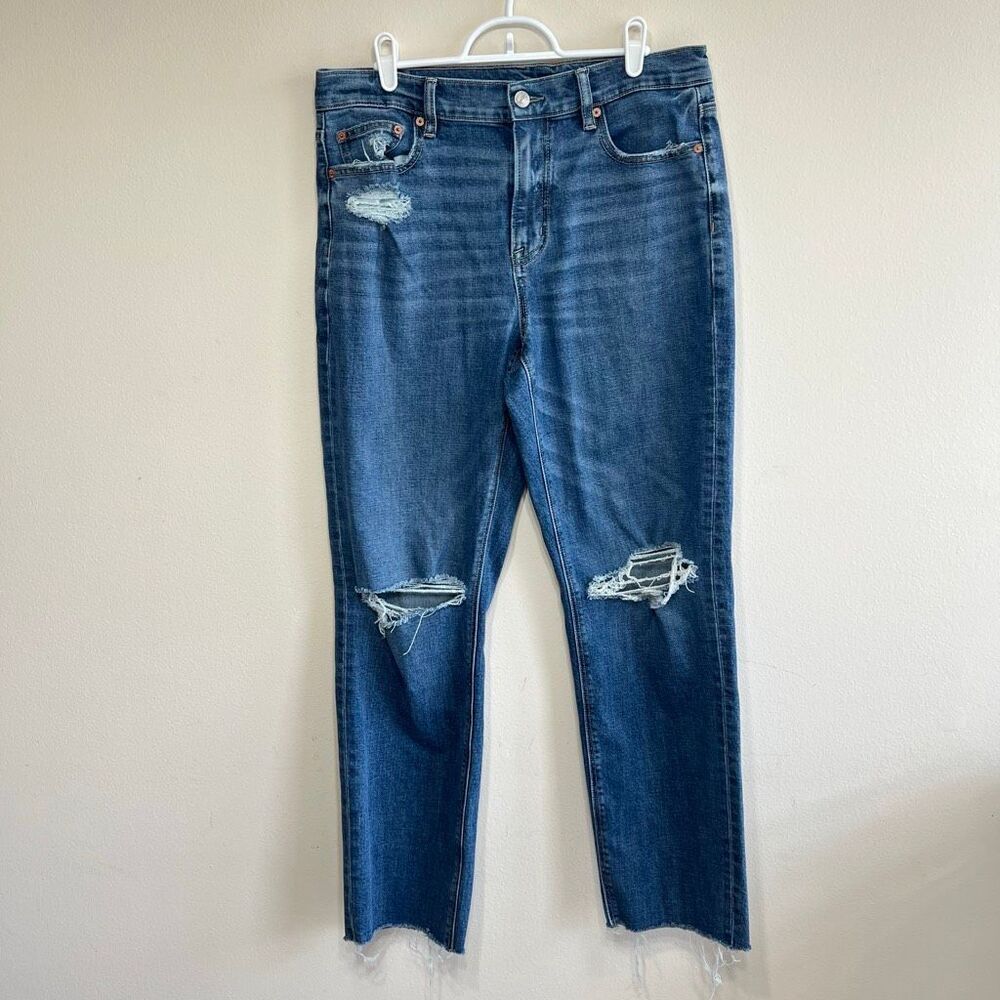 American Eagle Super High Rise Straight Jeans 10 Women